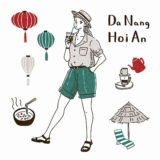 イラストレーター トモマツユキ 旅イラスト ベトナム ダナン　ホイアン 旅行 アジア