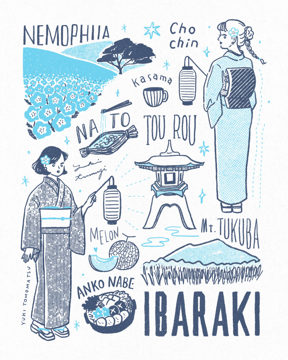 イラストレーター トモマツユキ シンプル イラスト 線画 待受 旅ガール 茨城 旅イラスト