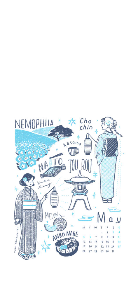イラストレーター トモマツユキ シンプル イラスト 線画 待受 旅ガール 茨城 旅イラスト