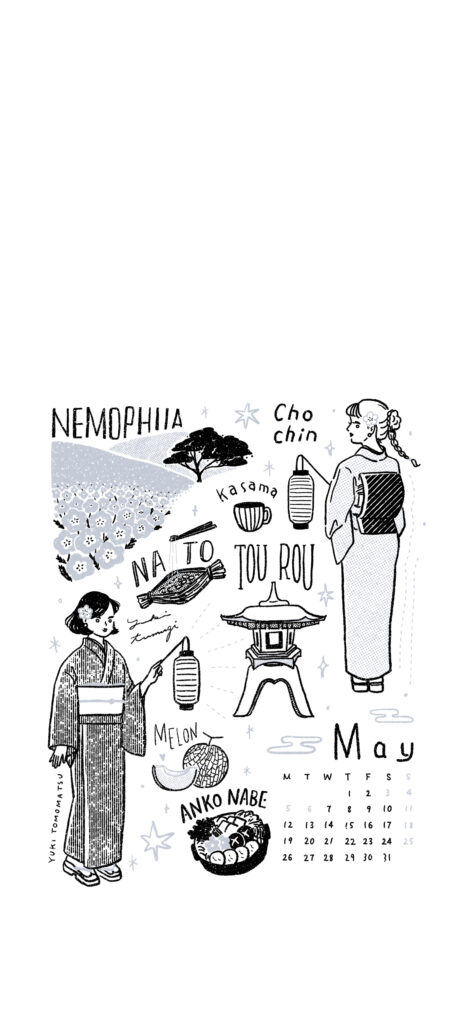 イラストレーター トモマツユキ シンプル イラスト 線画 待受 旅ガール 茨城 旅イラスト