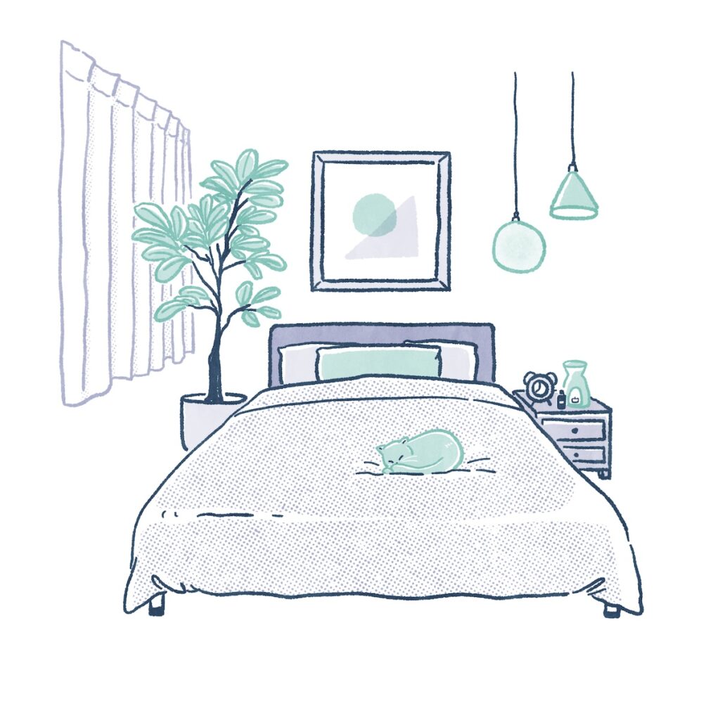 JANTZEN COLUMN「睡眠コンサルタント 友野なおさんにASK“眠り”の基本と快眠Q&A」イラスト｜トモマツユキ｜WORKS