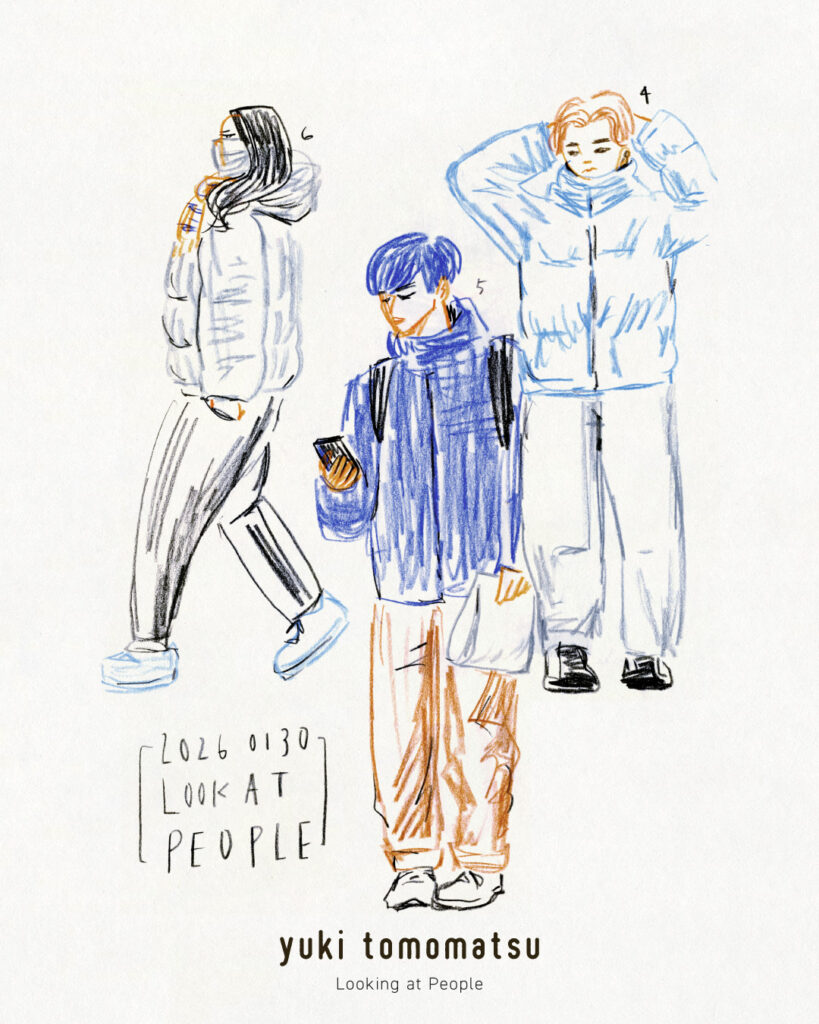 イラストレーター トモマツユキ｜Looking at People｜アナログイラスト