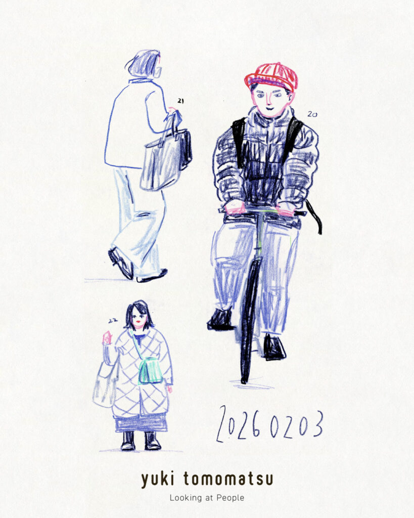 イラストレーター トモマツユキ｜Looking at People｜アナログイラスト