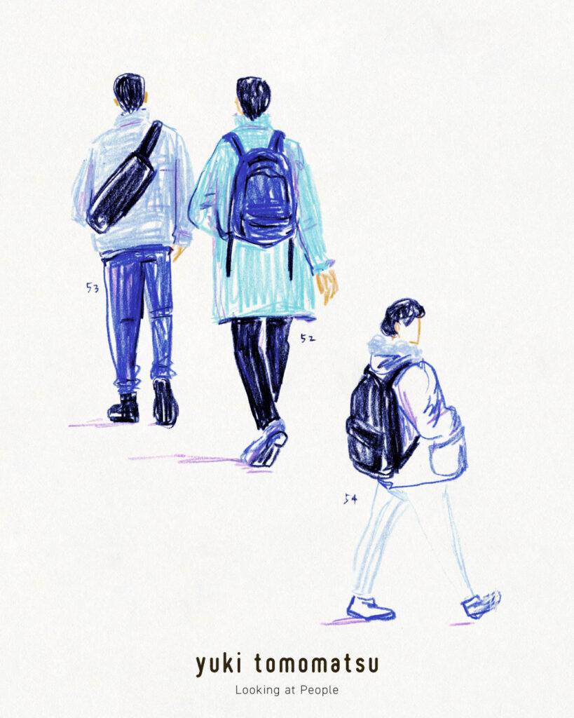 イラストレーター トモマツユキ｜Looking at People｜アナログイラスト