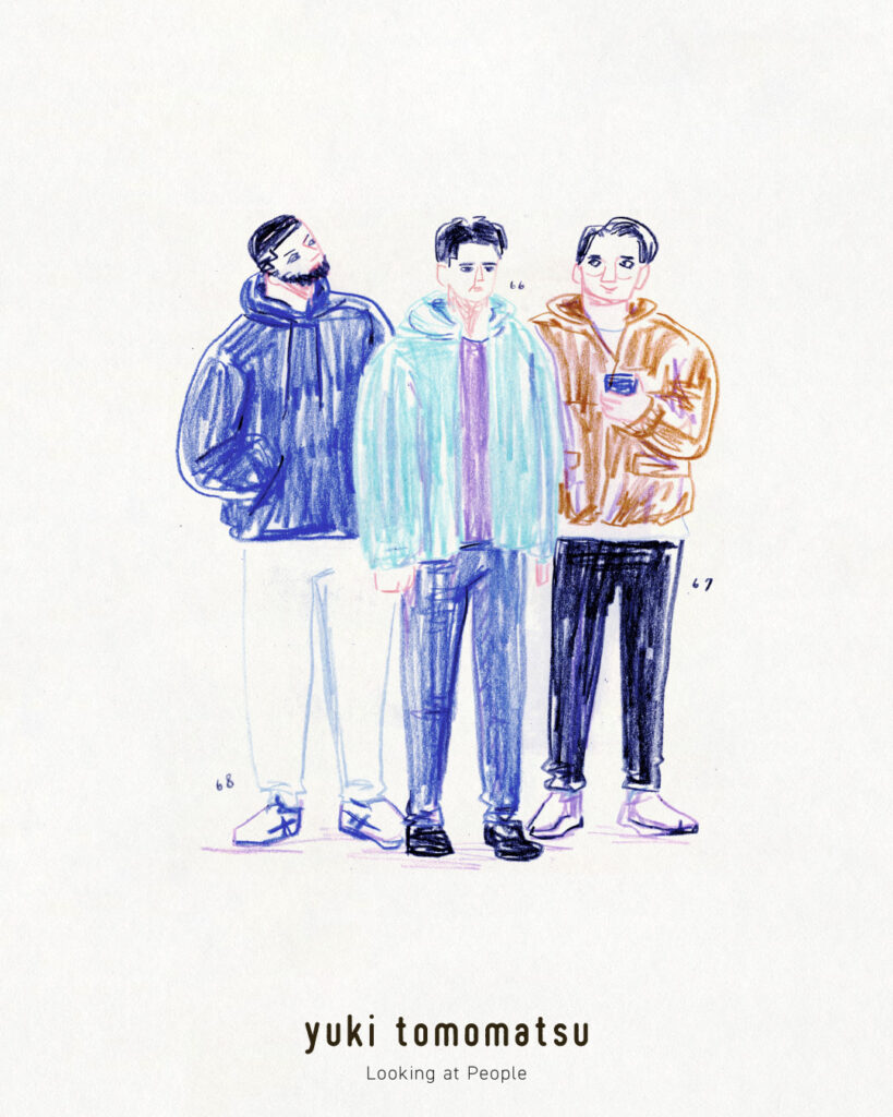 イラストレーター トモマツユキ｜Looking at People｜アナログイラスト