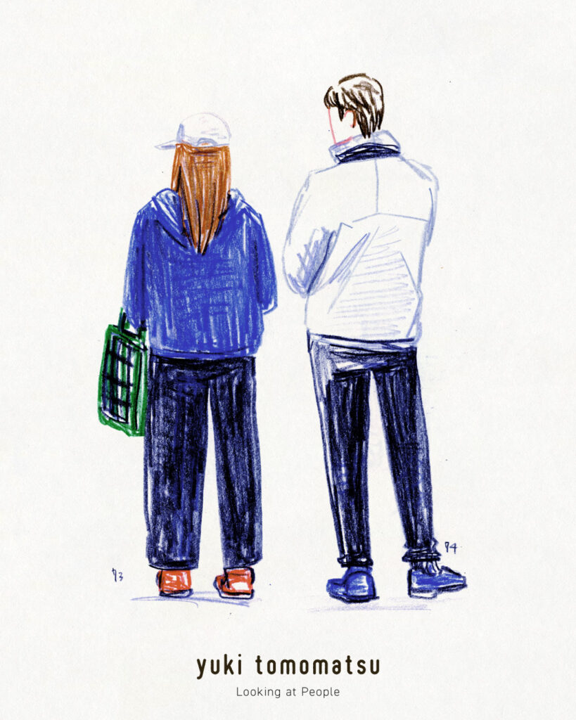 イラストレーター トモマツユキ｜Looking at People｜アナログイラスト