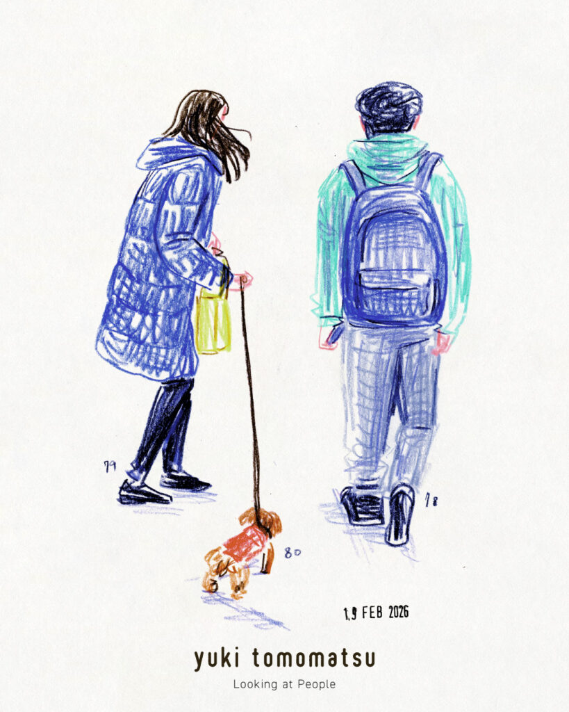 イラストレーター トモマツユキ｜Looking at People｜アナログイラスト