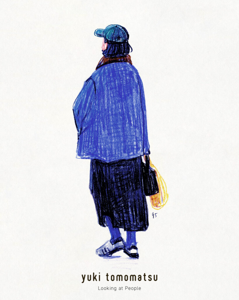 イラストレーター トモマツユキ｜Looking at People｜アナログイラスト