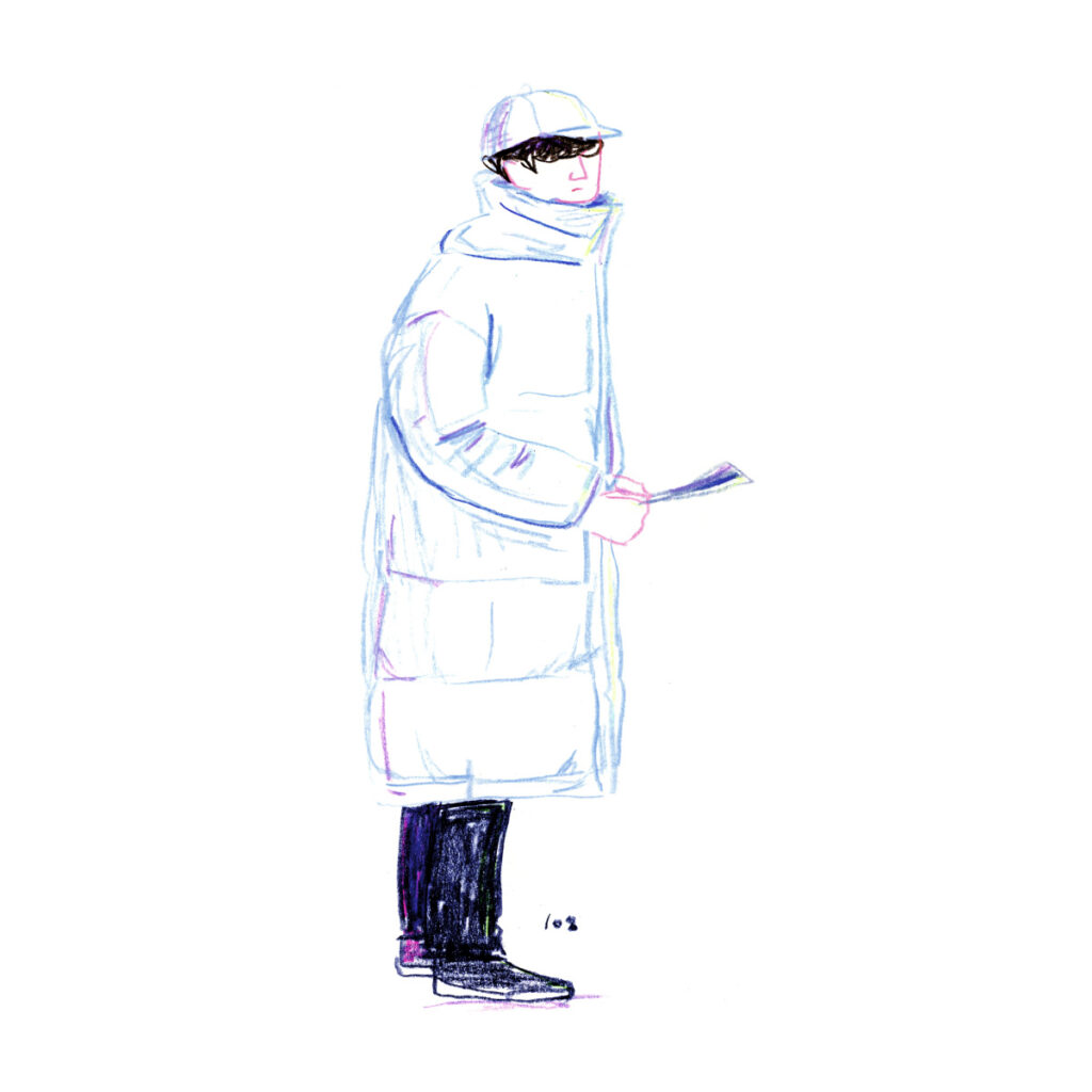 イラストレーター トモマツユキ｜Looking at People｜アナログイラスト