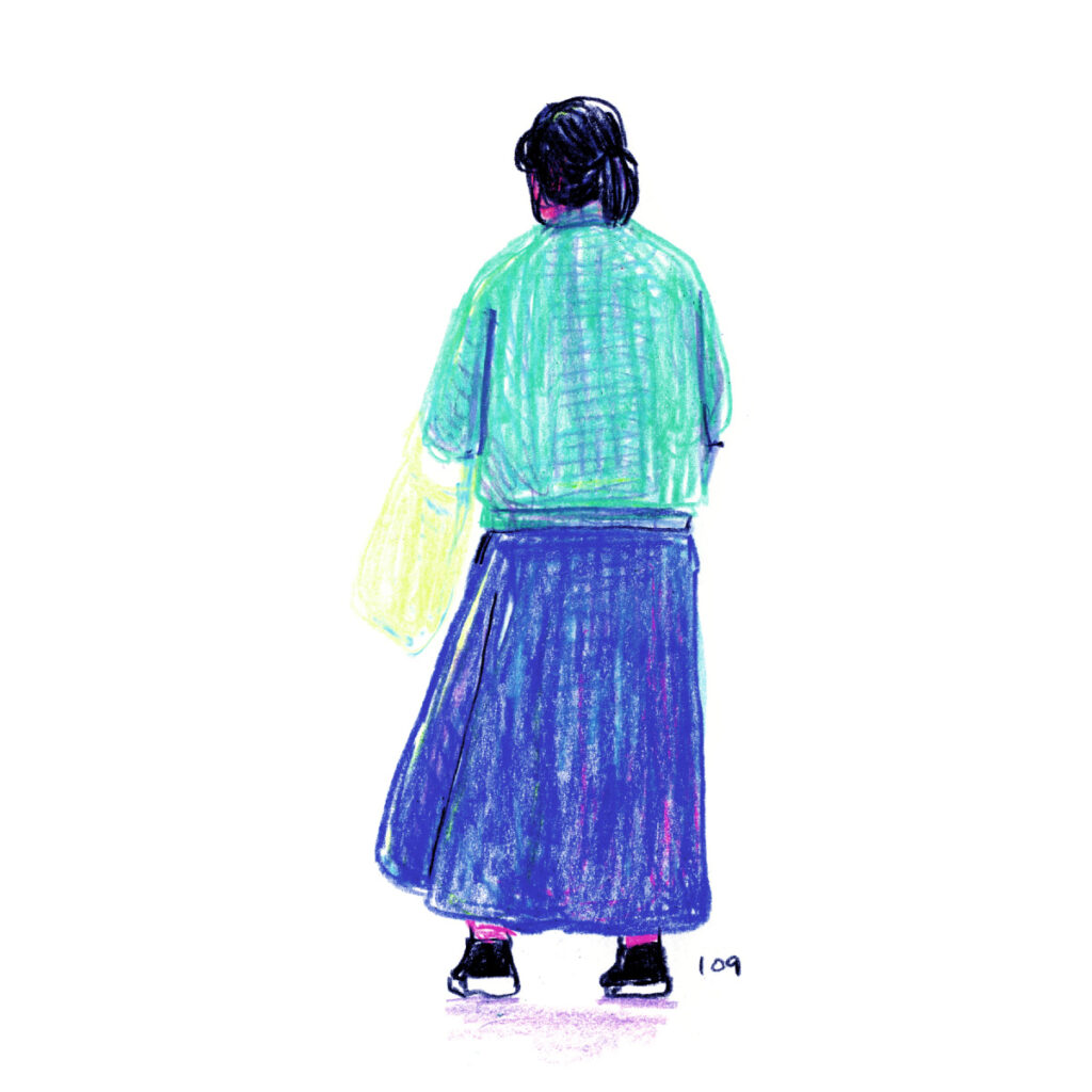 イラストレーター トモマツユキ｜Looking at People｜アナログイラスト