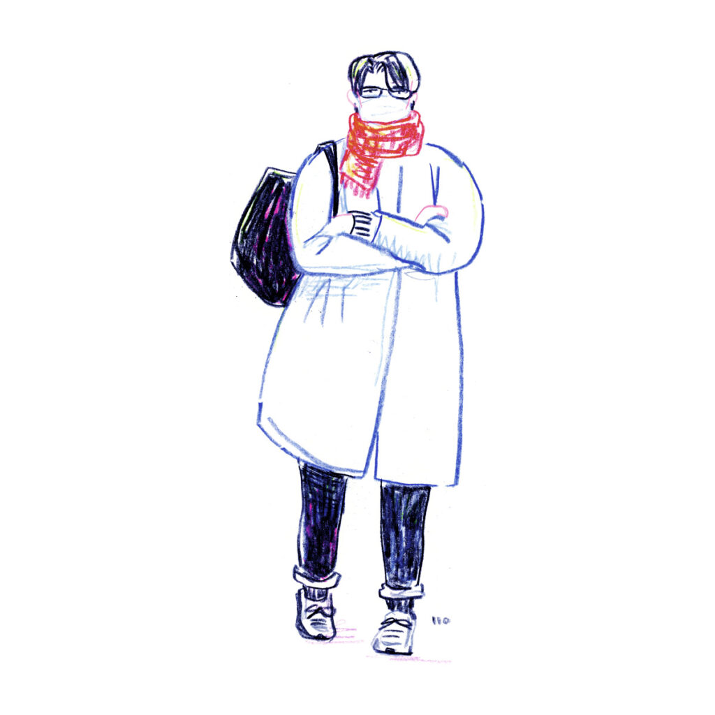 イラストレーター トモマツユキ｜Looking at People｜アナログイラスト
