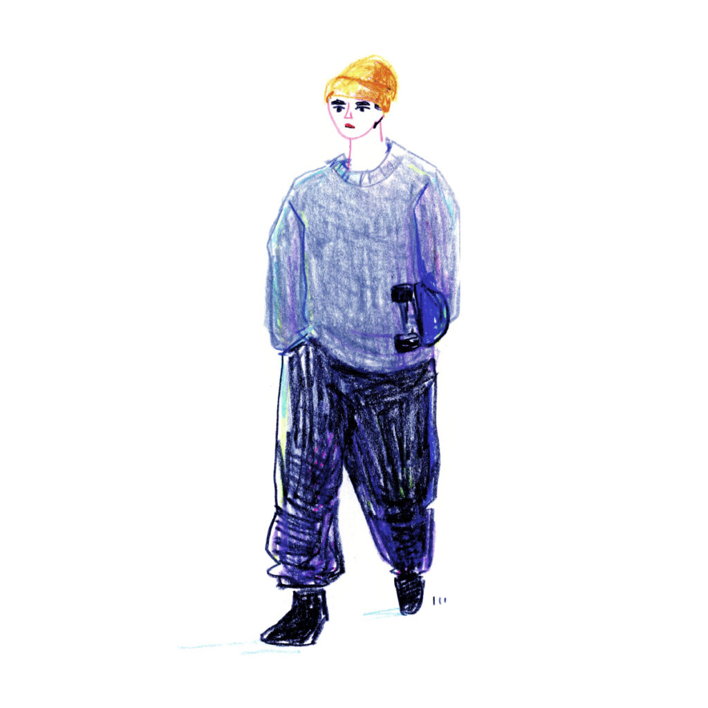 イラストレーター トモマツユキ｜Looking at People｜アナログイラスト