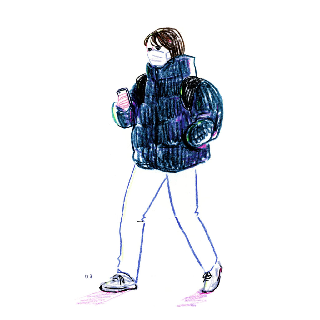 イラストレーター トモマツユキ｜Looking at People｜アナログイラスト