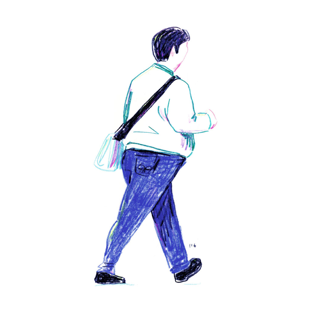 イラストレーター トモマツユキ｜Looking at People｜アナログイラスト