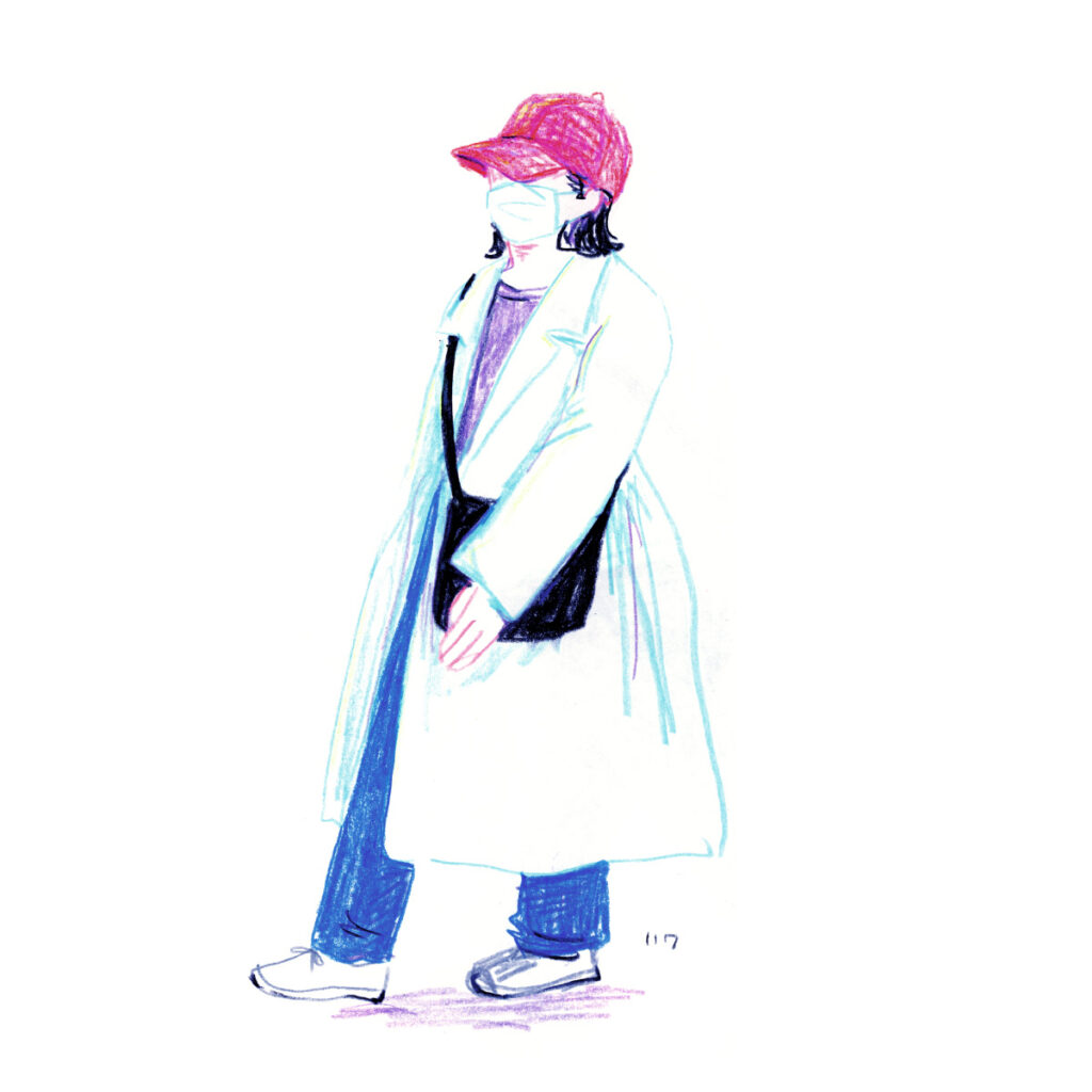 イラストレーター トモマツユキ｜Looking at People｜アナログイラスト