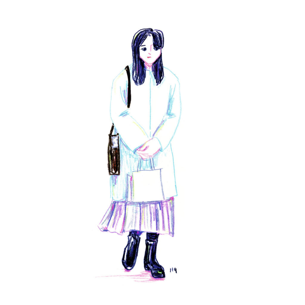 イラストレーター トモマツユキ｜Looking at People｜アナログイラスト