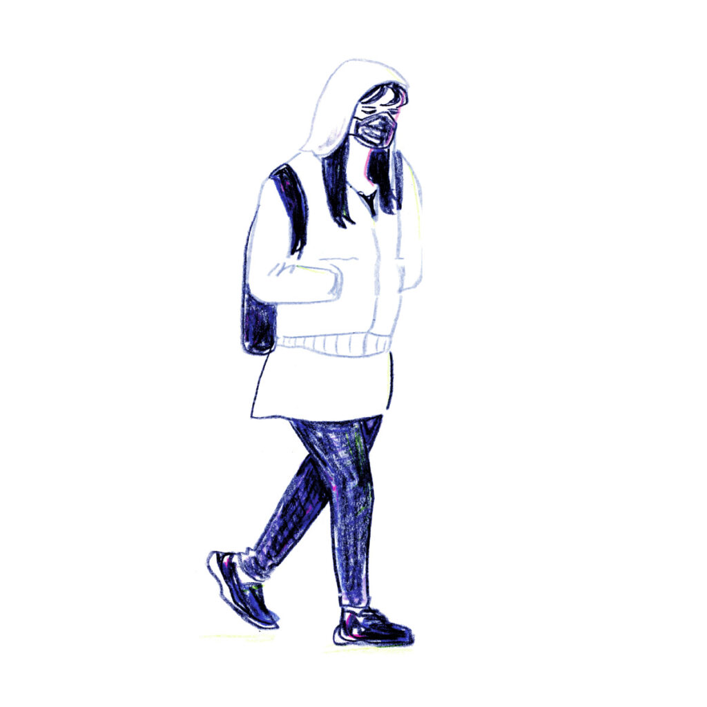 イラストレーター トモマツユキ｜Looking at People｜アナログイラスト
