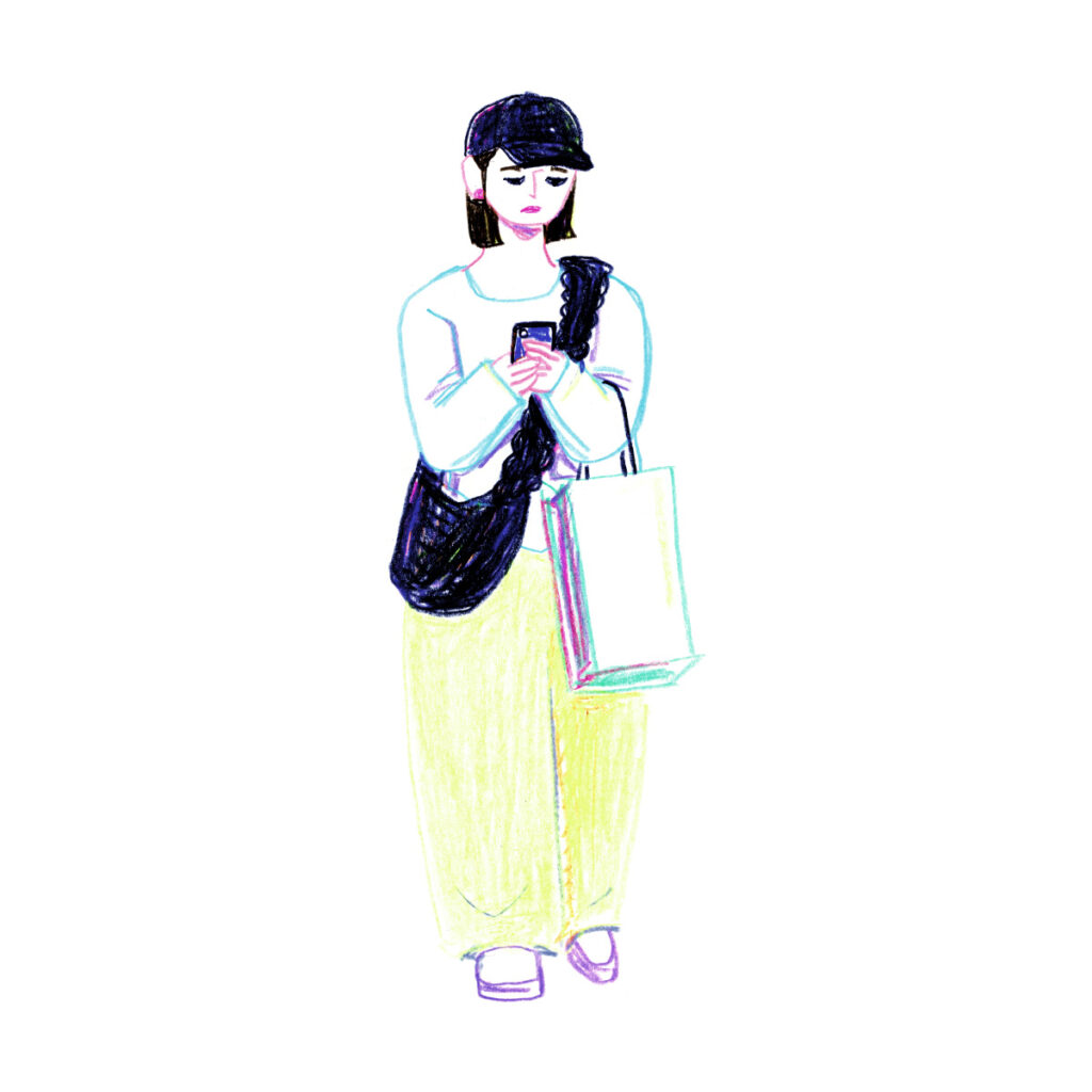 イラストレーター トモマツユキ｜Looking at People｜アナログイラスト