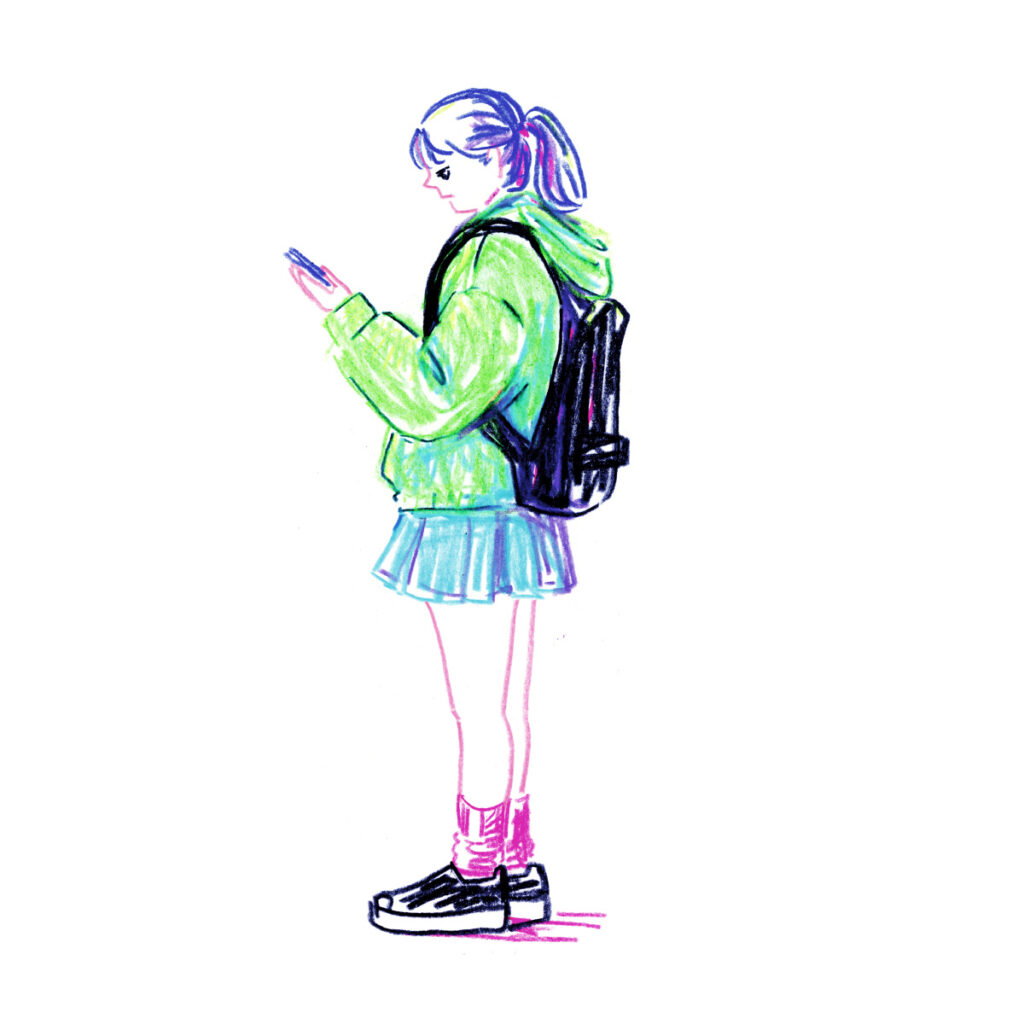 イラストレーター トモマツユキ｜Looking at People｜アナログイラスト
