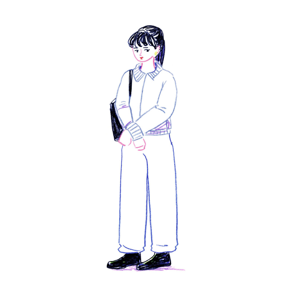 イラストレーター トモマツユキ｜Looking at People｜アナログイラスト