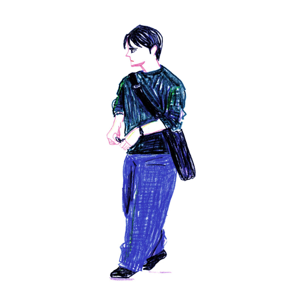 イラストレーター トモマツユキ｜Looking at People｜アナログイラスト