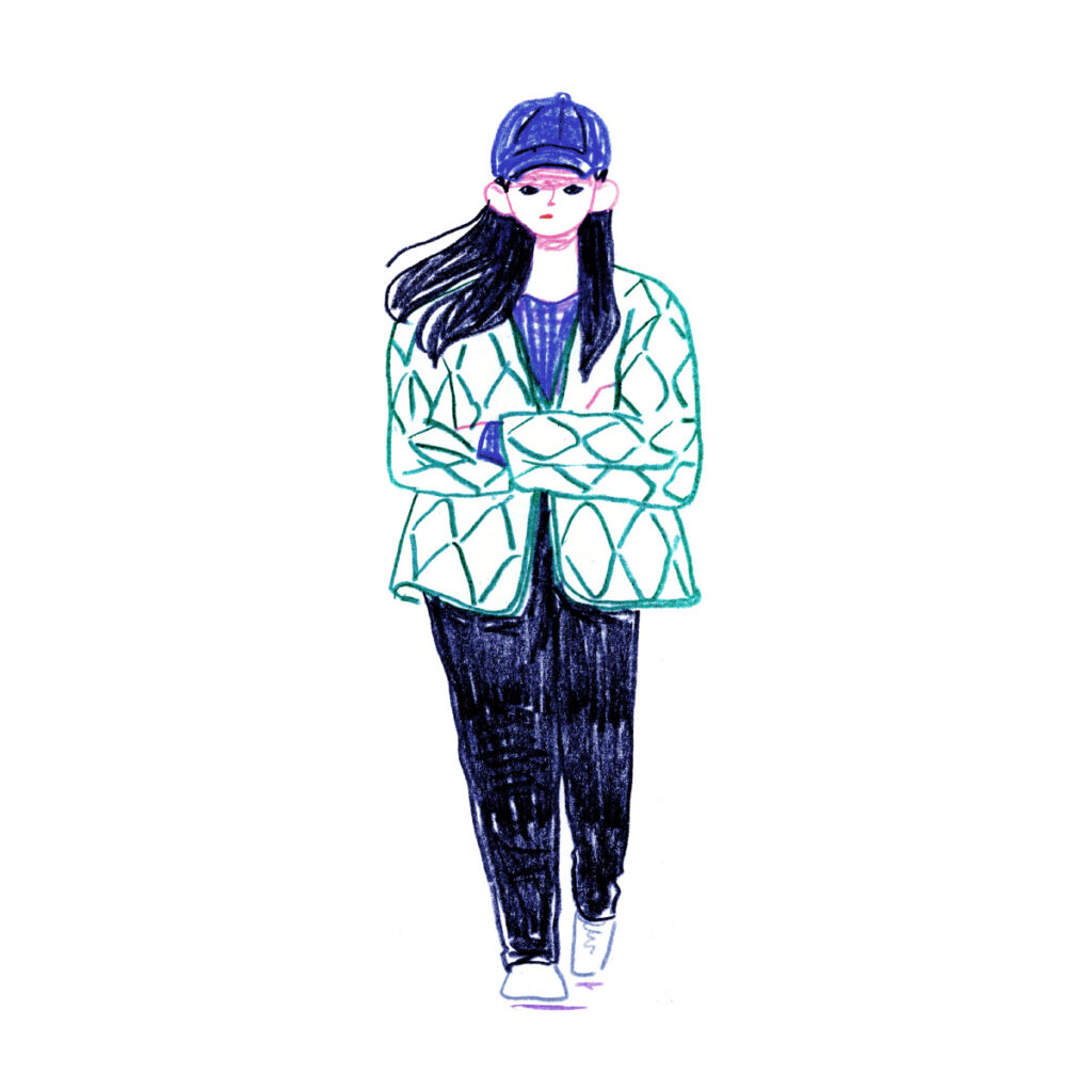 イラストレーター トモマツユキ｜Looking at People｜アナログイラスト