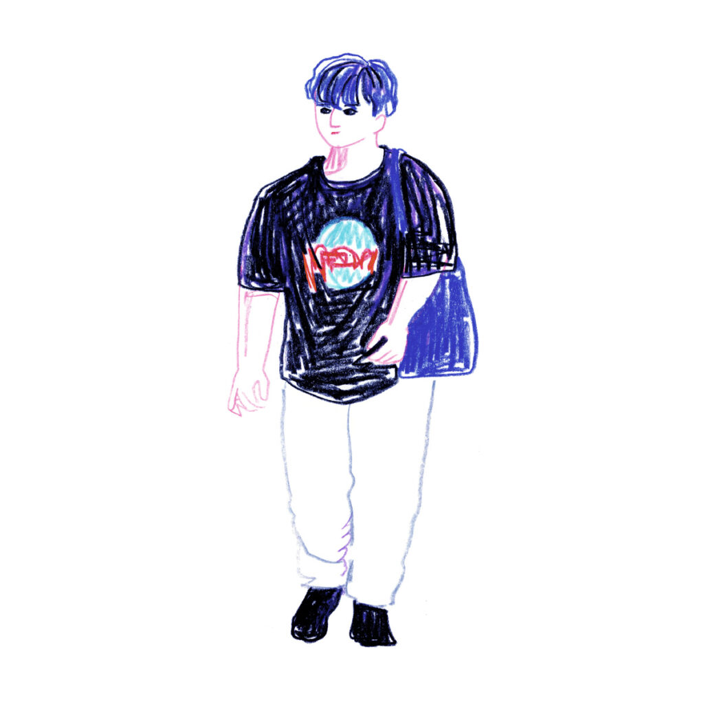 イラストレーター トモマツユキ｜Looking at People｜アナログイラスト