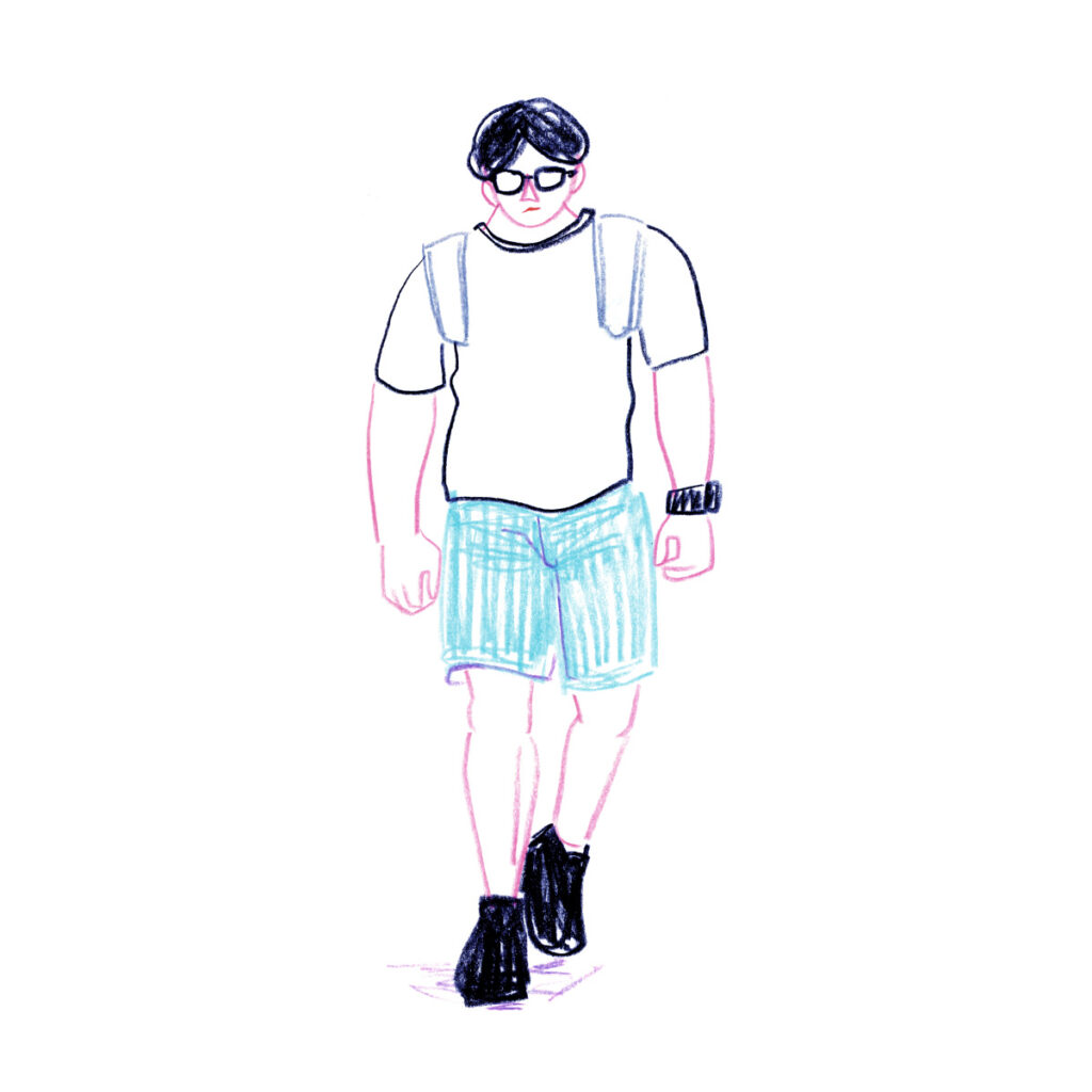 イラストレーター トモマツユキ｜Looking at People｜アナログイラスト