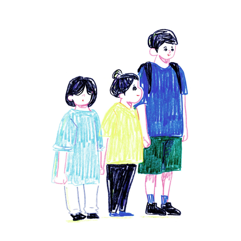 イラストレーター トモマツユキ｜Looking at People｜アナログイラスト