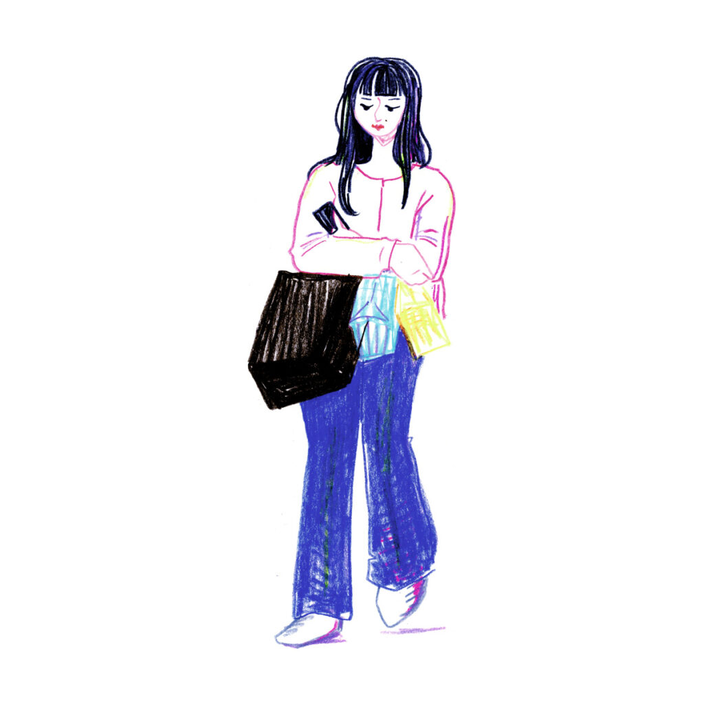 イラストレーター トモマツユキ｜Looking at People｜アナログイラスト