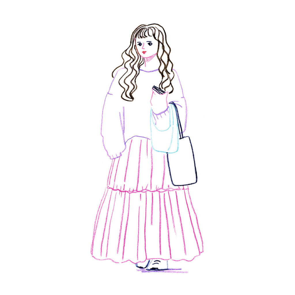 イラストレーター トモマツユキ｜Looking at People｜アナログイラスト