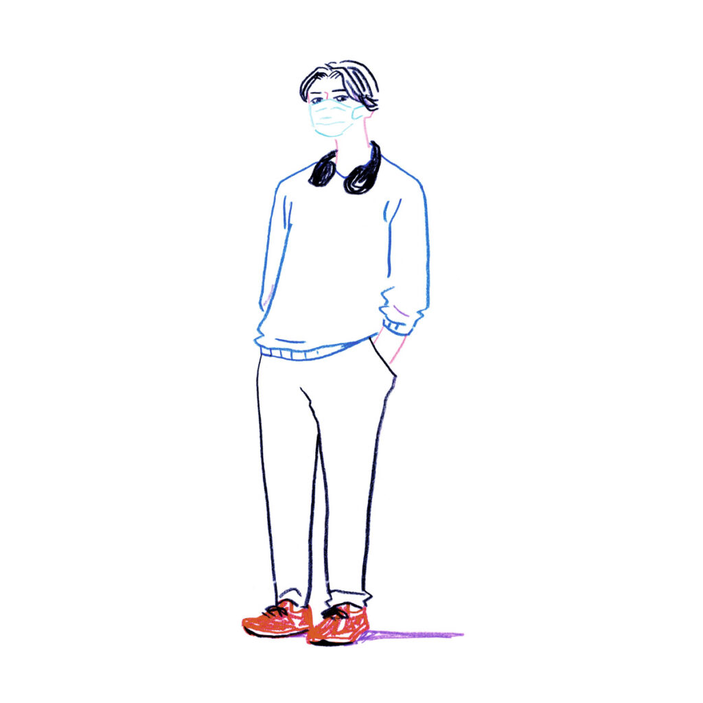 イラストレーター トモマツユキ｜Looking at People｜アナログイラスト