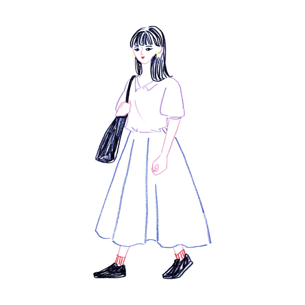 イラストレーター トモマツユキ｜Looking at People｜アナログイラスト