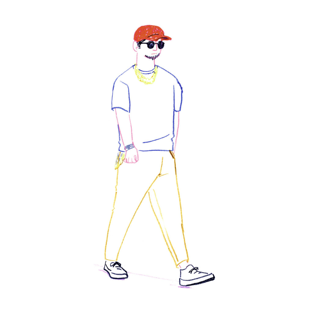 イラストレーター トモマツユキ｜Looking at People｜アナログイラスト