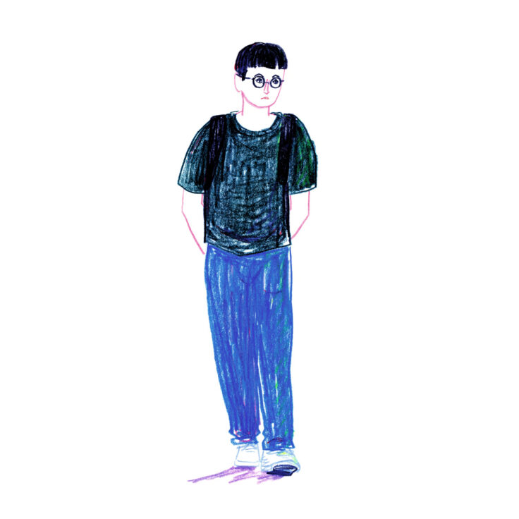 イラストレーター トモマツユキ｜Looking at People｜アナログイラスト