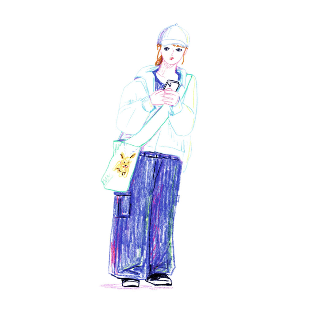 イラストレーター トモマツユキ｜Looking at People｜アナログイラスト