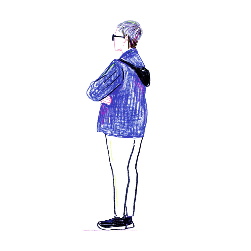 イラストレーター トモマツユキ｜Looking at People｜アナログイラスト