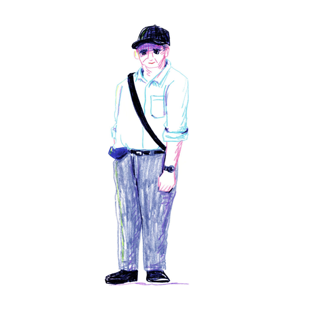 イラストレーター トモマツユキ｜Looking at People｜アナログイラスト