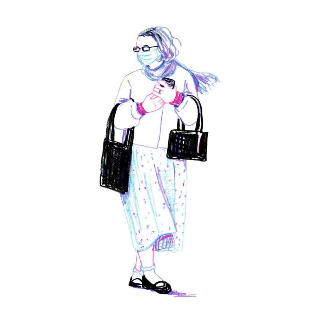 イラストレーター トモマツユキ｜Looking at People｜アナログイラスト