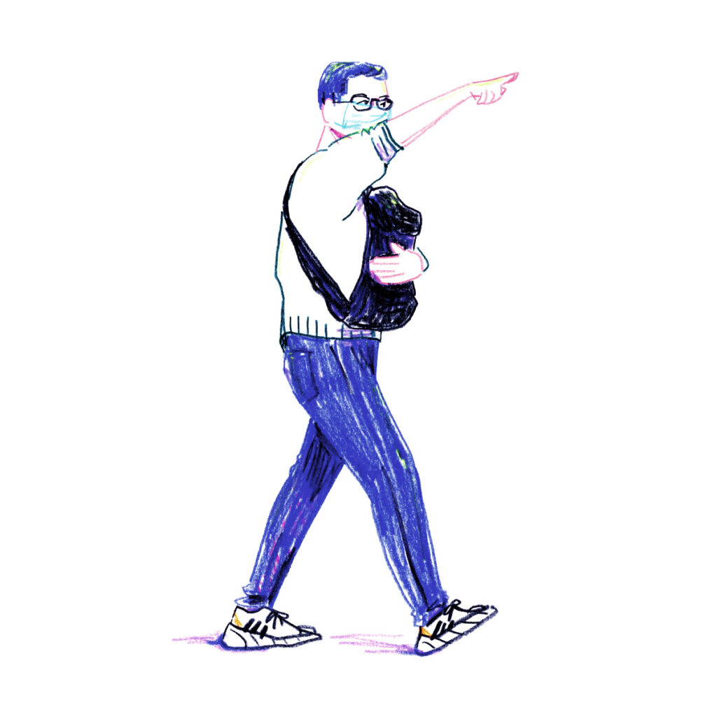 イラストレーター トモマツユキ｜Looking at People｜アナログイラスト