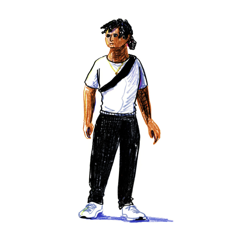 イラストレーター トモマツユキ｜Looking at People｜アナログイラスト