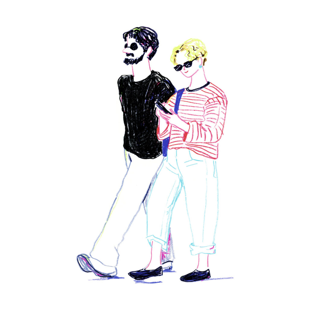 イラストレーター トモマツユキ｜Looking at People｜アナログイラスト