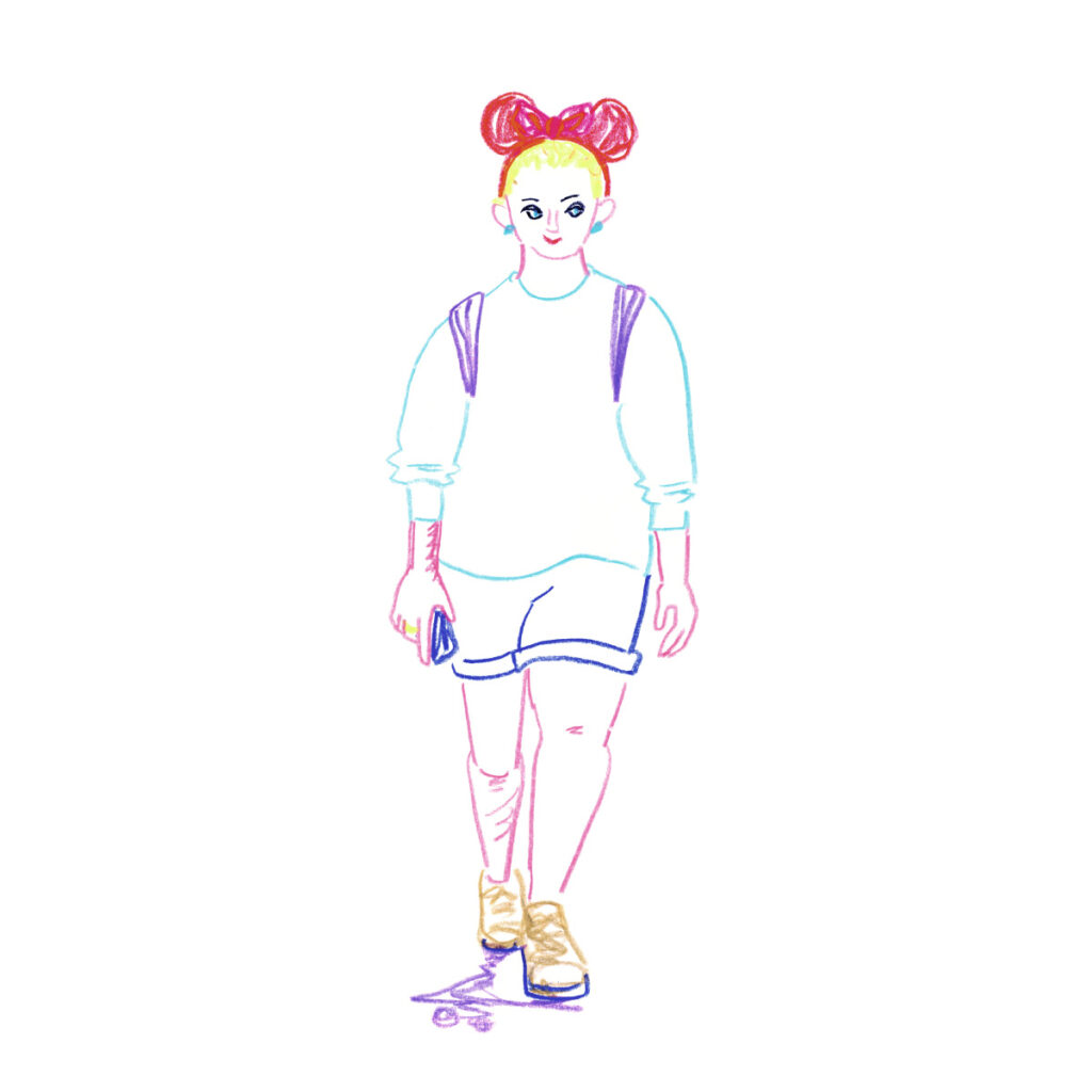 イラストレーター トモマツユキ｜Looking at People｜アナログイラスト