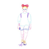 イラストレーター トモマツユキ｜Looking at People｜アナログイラスト