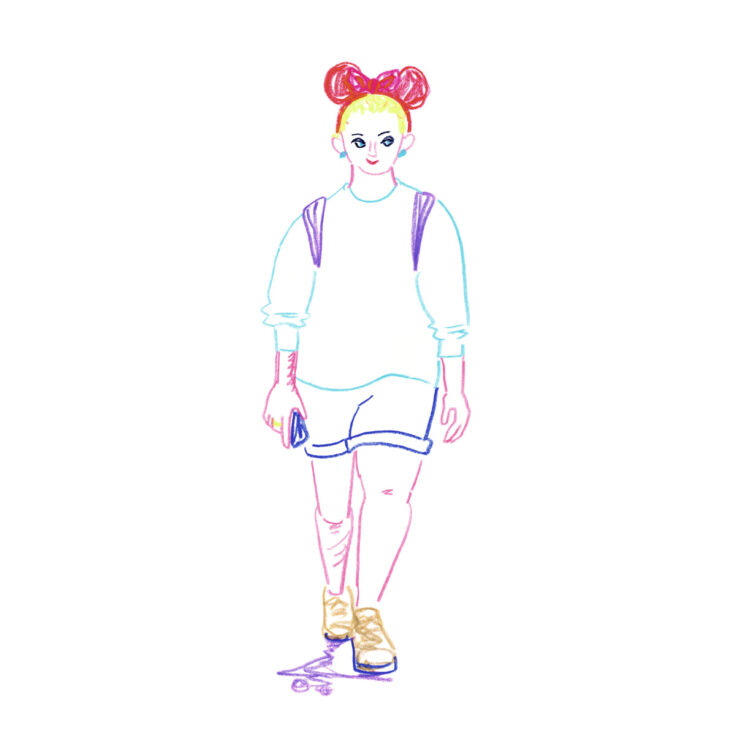 イラストレーター トモマツユキ｜Looking at People｜アナログイラスト