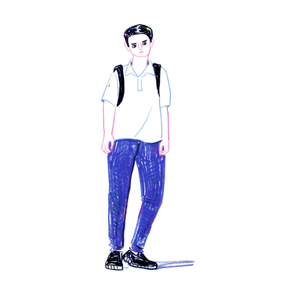 イラストレーター トモマツユキ｜Looking at People｜アナログイラスト