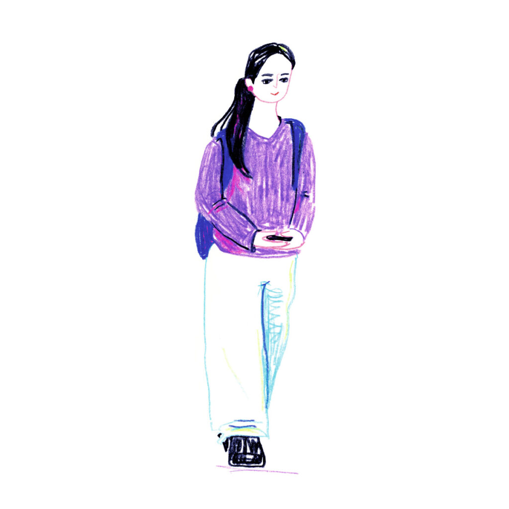 イラストレーター トモマツユキ｜Looking at People｜アナログイラスト