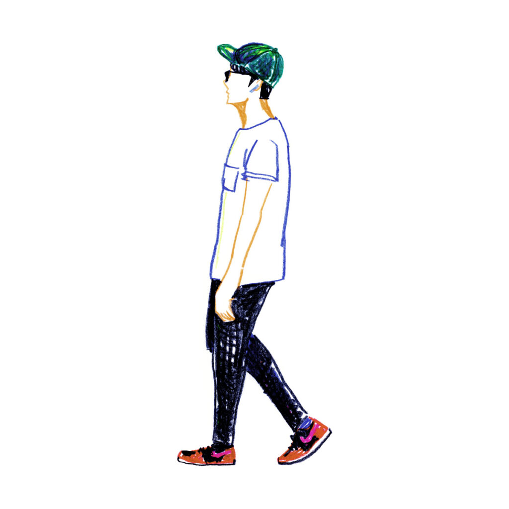 イラストレーター トモマツユキ｜Looking at People｜アナログイラスト