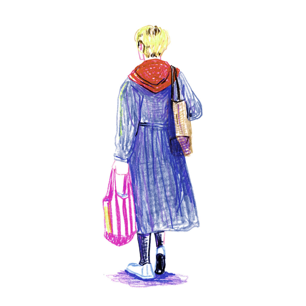 イラストレーター トモマツユキ｜Looking at People｜アナログイラスト