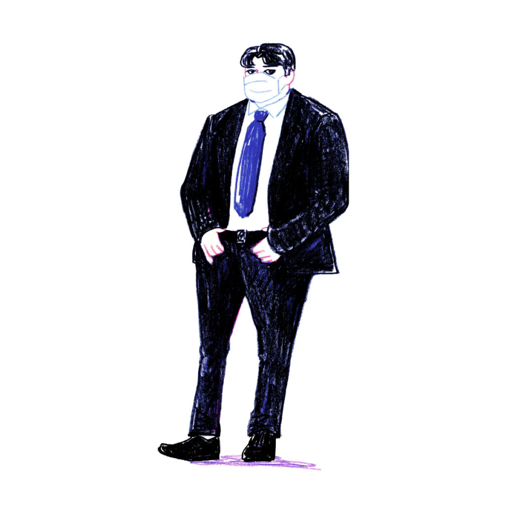 イラストレーター トモマツユキ｜Looking at People｜アナログイラスト